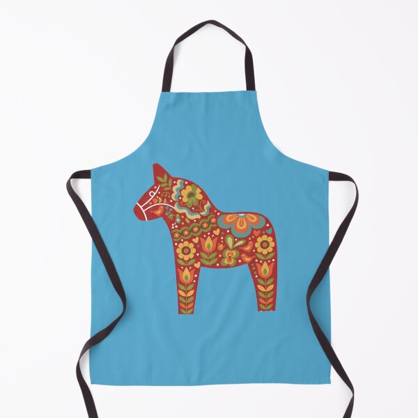 Item preview, Red Dala Horse – Scandinavian Folk Art Fusion by heidiannemorris © designed and sold by FOLK ART FUSION by heidiannemorris.