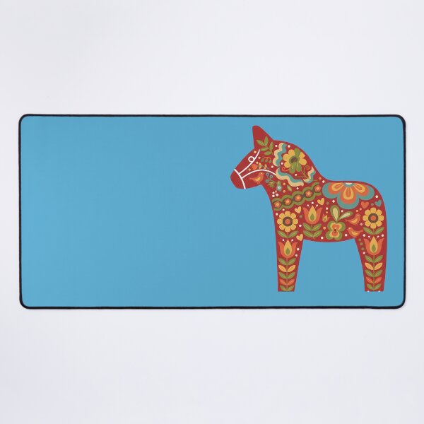 Item preview, Red Dala Horse – Scandinavian Folk Art Fusion by heidiannemorris © designed and sold by FOLK ART FUSION by heidiannemorris.