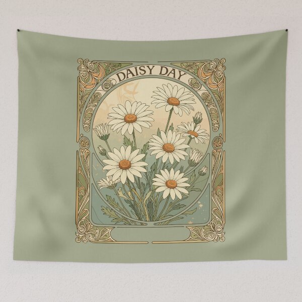 Item preview, Daisy Day Whimsical Art Nouveau Style designed and sold by taiche.