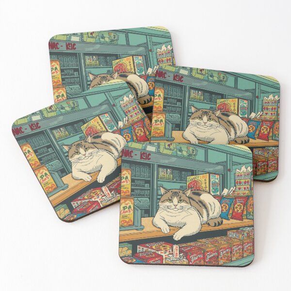 Item preview, Bodega Boss - NYC Cat Ukiyo-e Japanese Style Art designed and sold by Vandy Fullam.