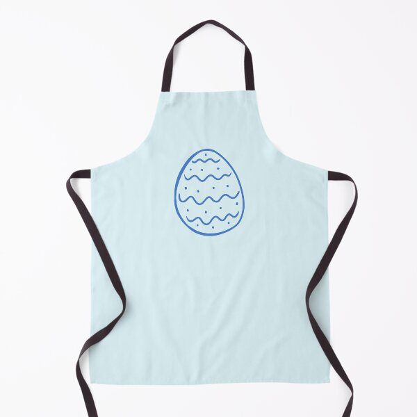 Item preview, Blue Easter Egg Line Art – Wavy Dots Pattern designed and sold by EmeraldeaArt.