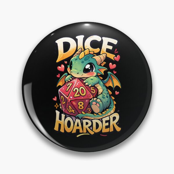 Item preview, Dice Hoarder Cute RPG Dragon Hugging D20 Gamer designed and sold by Fenay Designs.