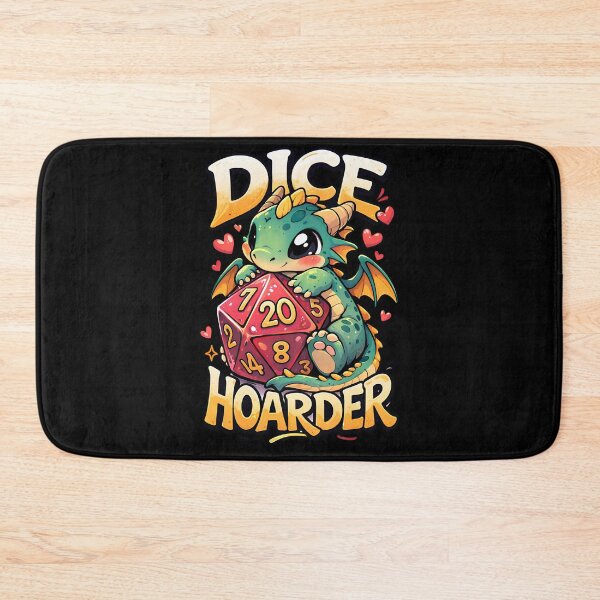 Item preview, Dice Hoarder Cute RPG Dragon Hugging D20 Gamer designed and sold by Fenay Designs.