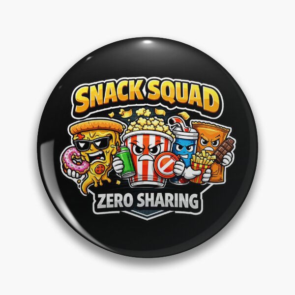 Item preview, SNACK SQUAD – ZERO SHARING – Funny Sticker & T-Shirt Design designed and sold by Timeless Junction.