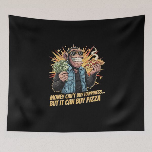 Item preview, Money Can't Buy Happiness... But It Can Buy Pizza designed and sold by SimonFernando.