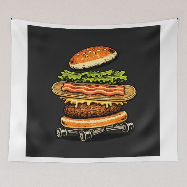 Item preview, Burger Session Skateboard Design | Skate Moments designed and sold by mikawaya studio.