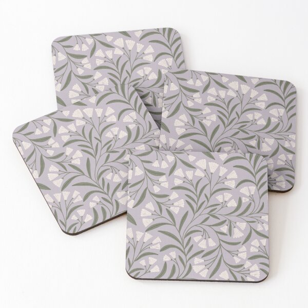 Item preview, Delicate trailing floral - Muted pastel lilac botanical pattern designed and sold by Illustrated by Nat.