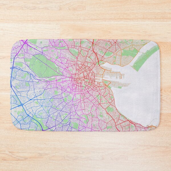 Item preview, Dublin City Map of Ireland - Colorful designed and sold by deMAP.