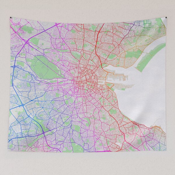 Item preview, Dublin City Map of Ireland - Colorful designed and sold by deMAP.