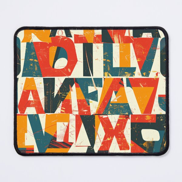 Item preview, Retro Alphabet Collage Pattern – Vintage Bold Typography Grunge Letter Design designed and sold by Windy-market.