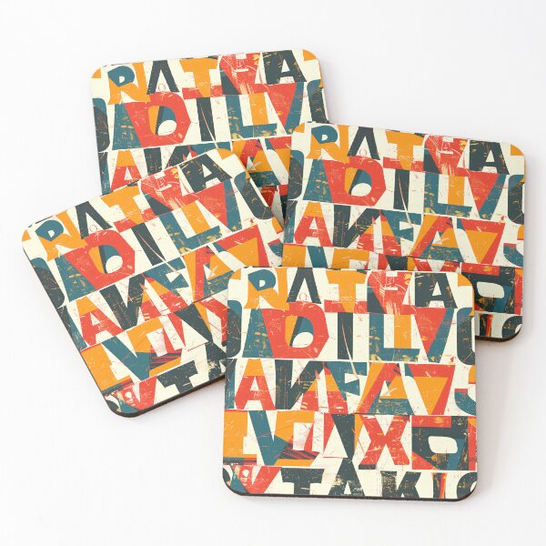 Item preview, Retro Alphabet Collage Pattern – Vintage Bold Typography Grunge Letter Design designed and sold by Windy-market.