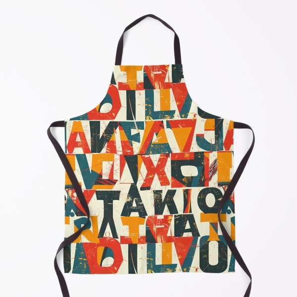 Item preview, Retro Alphabet Collage Pattern – Vintage Bold Typography Grunge Letter Design designed and sold by Windy-market.