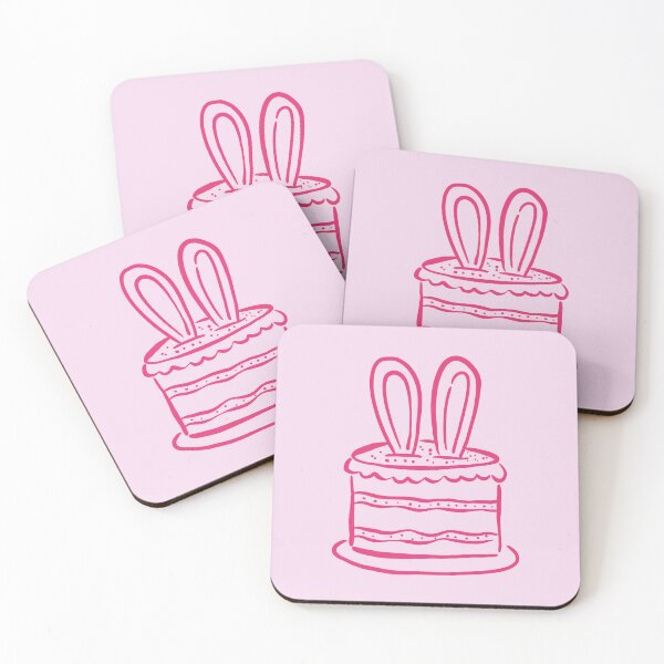 Item preview, Purple Bunny Ear Cake – Minimal Easter Line Art designed and sold by EmeraldeaArt.