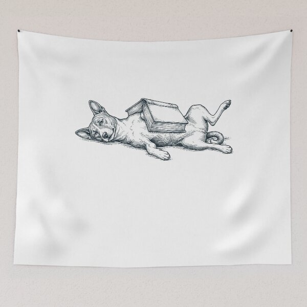 Item preview, Funny Basenji Reading Book Nap Dog Lover designed and sold by DoodleTortle.