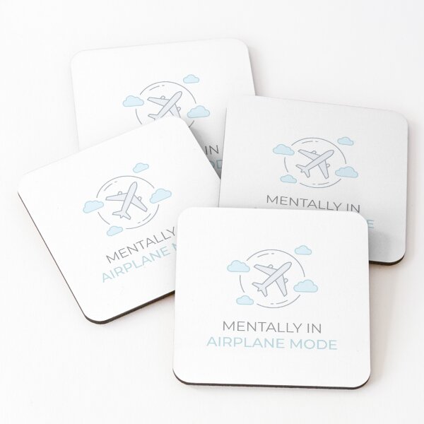 Item preview, Mentally in Airplane Mode Introvert Humor designed and sold by Quiet Mode Studio.