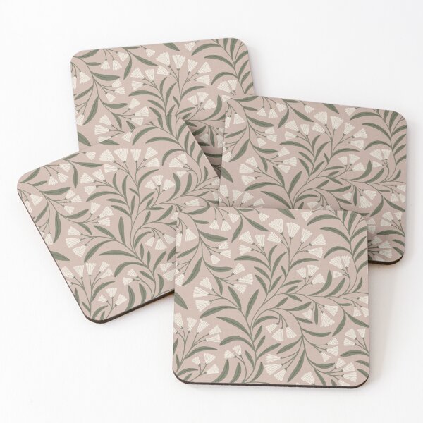 Item preview, Delicate trailing floral - Neutral clay beige botanical pattern designed and sold by Illustrated by Nat.