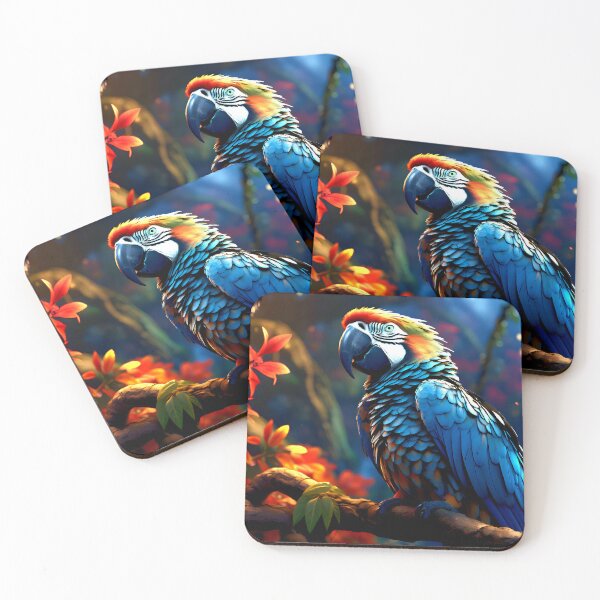 Item preview, Radiant Jungle Macaw – Vibrant Colors in a Dreamlike Forest designed and sold by Gabi.Media.