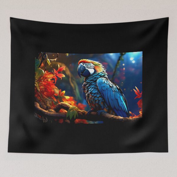 Item preview, Radiant Jungle Macaw – Vibrant Colors in a Dreamlike Forest designed and sold by Gabi.Media.