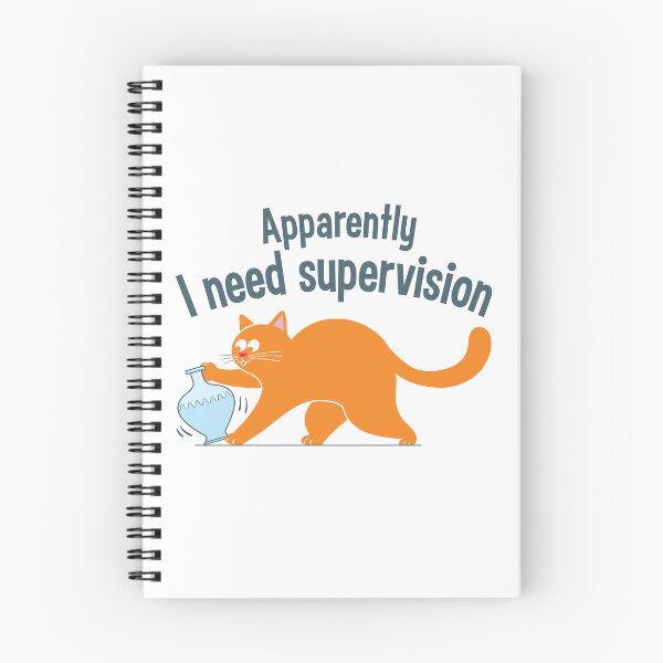 Item preview, "Apparently I Need Supervision" Funny Cat Design - Orange Tabby Art designed and sold by ArthousePromos.