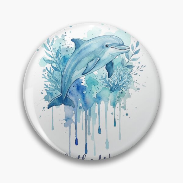 Item preview, Ride the Waves - Dolphin Watercolor Boho Art Print designed and sold by shipper125.