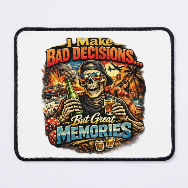 Item preview, I Make Bad Decisions Graphic Tee | Unisex Premium T-Shirt for Casual Wear designed and sold by MoolokaiApperal.