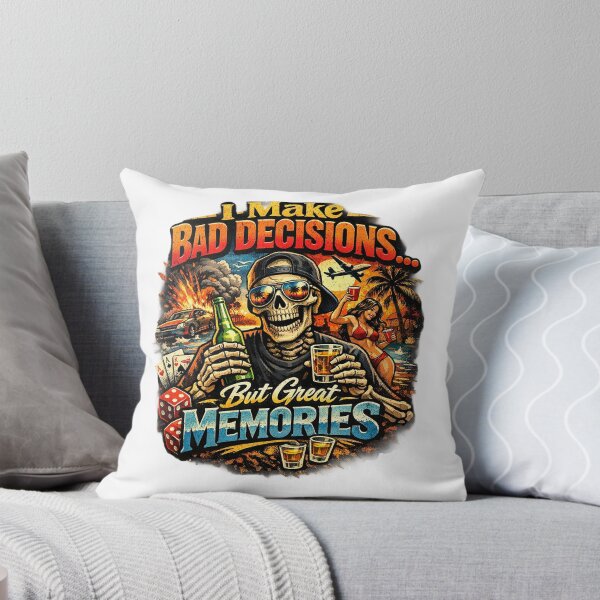 Item preview, I Make Bad Decisions Graphic Tee | Unisex Premium T-Shirt for Casual Wear designed and sold by MoolokaiApperal.
