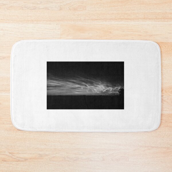 Item preview, Moody monochrome Noctilucent Night Sky Over Rural Horizon With Luminous Clouds designed and sold by ivon55.