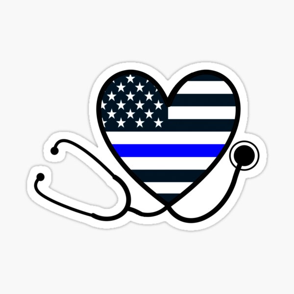Thin Blue Line Heart HEART ID Badge Reel • Police, Law Enforcement Gif -  Topperswap