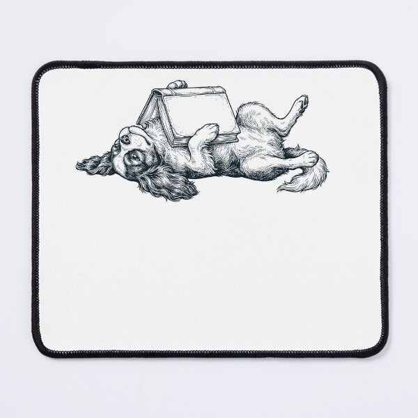 Item preview, Funny Cavalier King Charles Spaniel Reading Book Nap Dog Lover designed and sold by DoodleTortle.