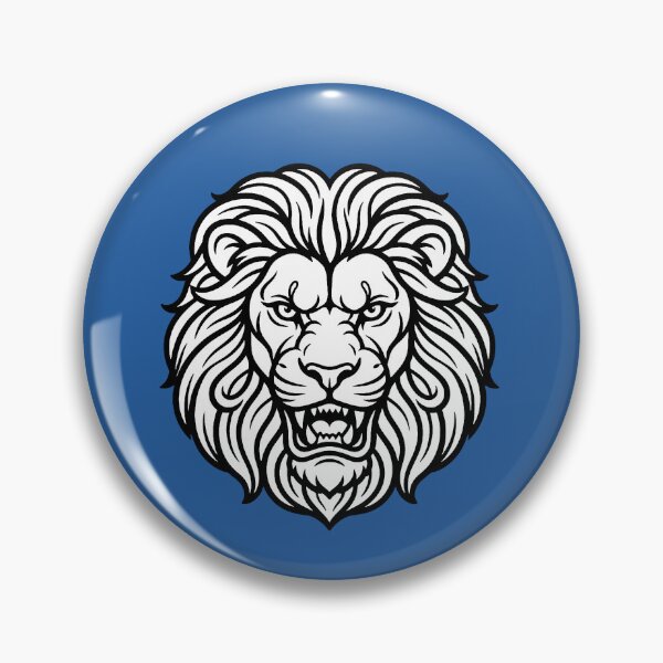 Item preview, Majestic Roaring Lion Line Art - Bold Fierce King Mascot designed and sold by Lycheeleaf.