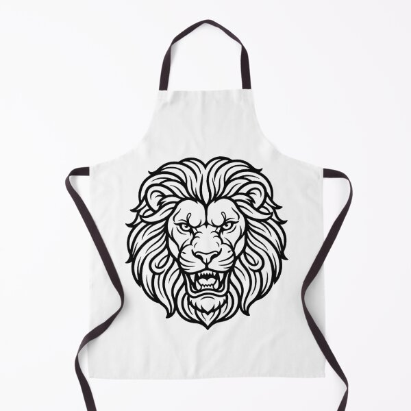 Item preview, Majestic Roaring Lion Line Art - Bold Fierce King Mascot designed and sold by Lycheeleaf.