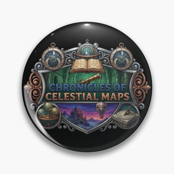 Item preview, Chronicles of Celestial Maps – Astronomy & Exploration Emblem Design designed and sold by Dogandesighn.