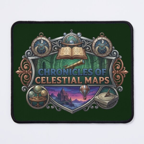 Item preview, Chronicles of Celestial Maps – Astronomy & Exploration Emblem Design designed and sold by Dogandesighn.