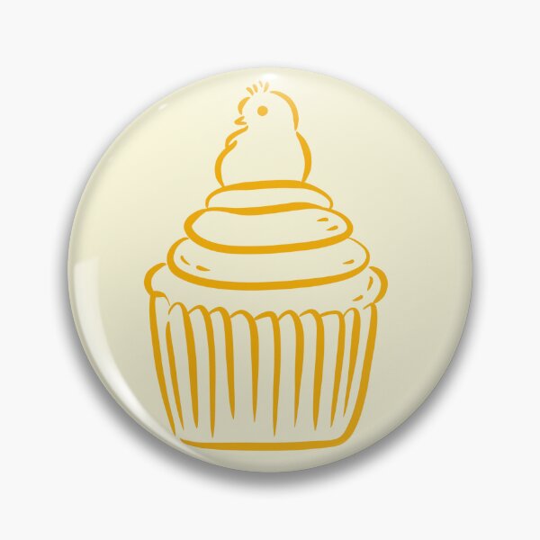 Item preview, Chick Muffin Doodle – Ochre Yellow Line Art designed and sold by EmeraldeaArt.