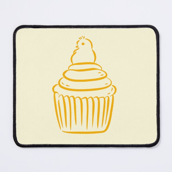 Item preview, Chick Muffin Doodle – Ochre Yellow Line Art designed and sold by EmeraldeaArt.