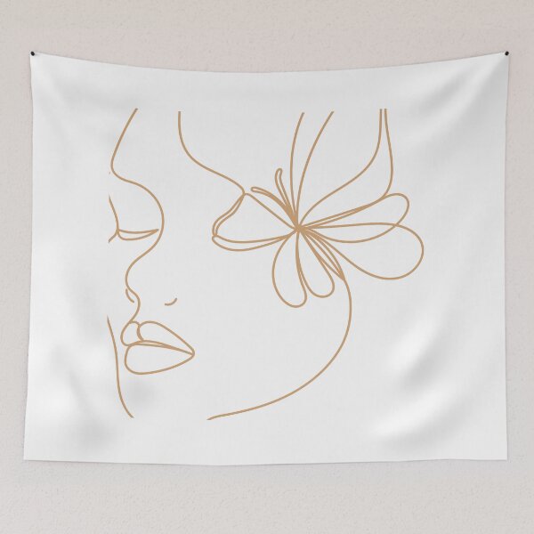 Item preview, Minimalist Butterfly Lady Line Art designed and sold by AuraLoft.