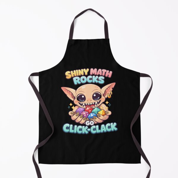 Item preview, Shiny Math Rocks Go Click Clack Cute RPG Goblin Gamer designed and sold by Fenay Designs.