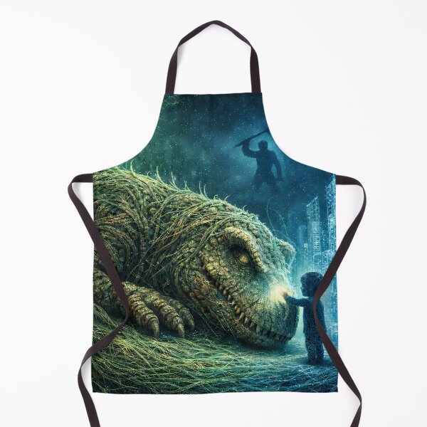 Item preview, The Last Touch – Child and Sleeping Giant Fantasy Art designed and sold by KnitOfShadoF.