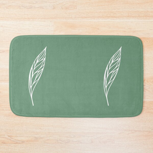 Item preview, Leaf I, Line Drawing Symmetric Minimalist Aesthetic Natural Design Mint Green designed and sold by SWSandraWechner.