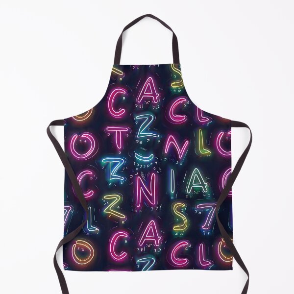 Item preview, Neon Alphabet Glow Pattern – Vibrant Cyberpunk Typography Seamless Design designed and sold by Windy-market.
