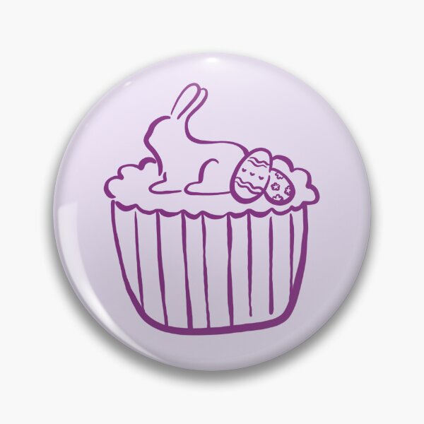 Item preview, Purple Bunny Muffin Doodle – Easter Eggs Line Art designed and sold by EmeraldeaArt.