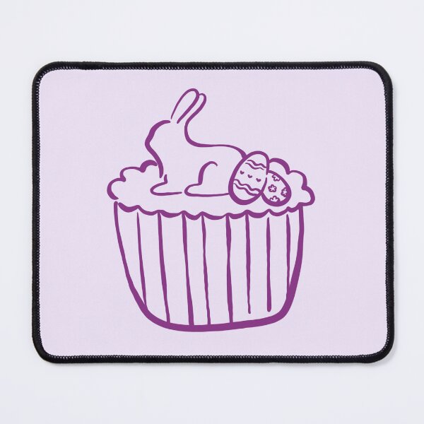 Item preview, Purple Bunny Muffin Doodle – Easter Eggs Line Art designed and sold by EmeraldeaArt.