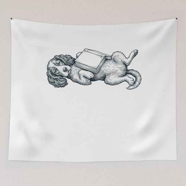 Item preview, Funny Cocker Spaniel Reading Book Nap Dog Lover designed and sold by DoodleTortle.