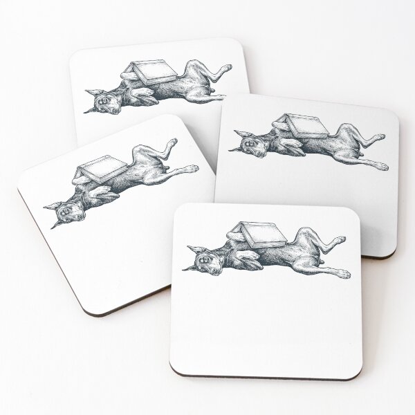 Item preview, Funny Doberman Pinscher Reading Book Nap Dog Lover designed and sold by DoodleTortle.