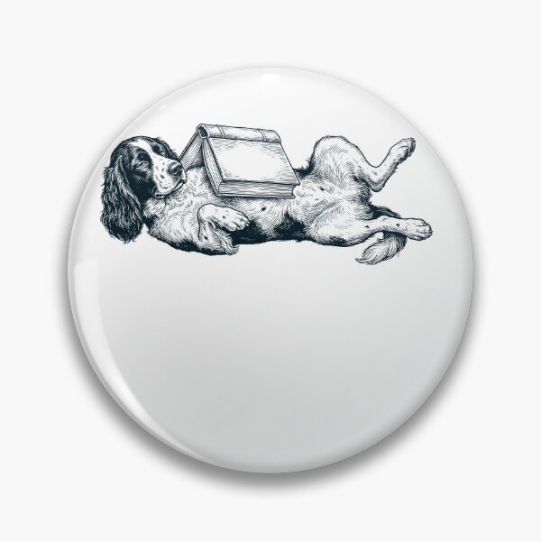 Item preview, Funny English Springer Spaniel Reading Book Nap Dog Lover designed and sold by DoodleTortle.