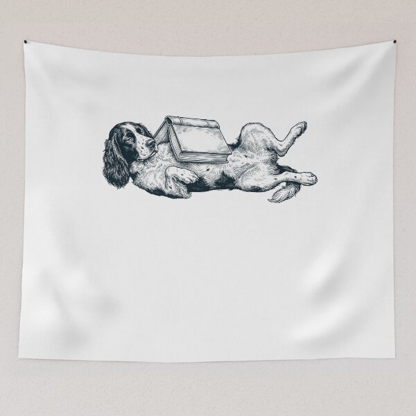 Item preview, Funny English Springer Spaniel Reading Book Nap Dog Lover designed and sold by DoodleTortle.