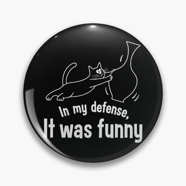 Item preview, "It Was Funny" Black Cat Dark Mode Design - Funny Feline Mischief Art designed and sold by ArthousePromos.