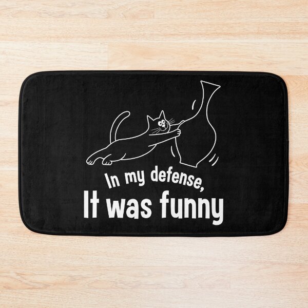 Item preview, "It Was Funny" Black Cat Dark Mode Design - Funny Feline Mischief Art designed and sold by ArthousePromos.