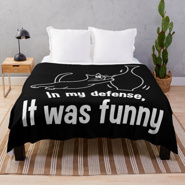 Item preview, "It Was Funny" Black Cat Dark Mode Design - Funny Feline Mischief Art designed and sold by ArthousePromos.