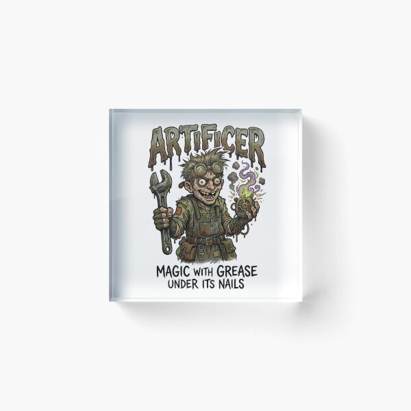 Item preview, Artificer Magic With Grease Under Its Nails Funny RPG designed and sold by Fenay Designs.